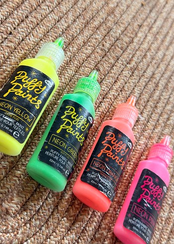 NPW neon renkli 4 lü kabartmalı boya seti - Görsel 2