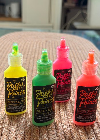 NPW neon renkli 4 lü kabartmalı boya seti - Görsel 4