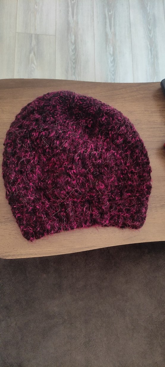 Bordo Kadın Örgü Bere - Görsel 3