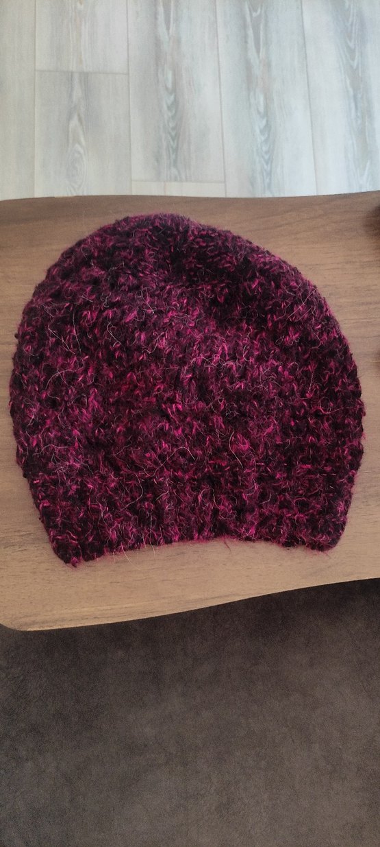 Bordo Kadın Örgü Bere - Görsel 2