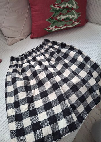 Ekoseli Pilili Midi Kadın Etek - Görsel 2