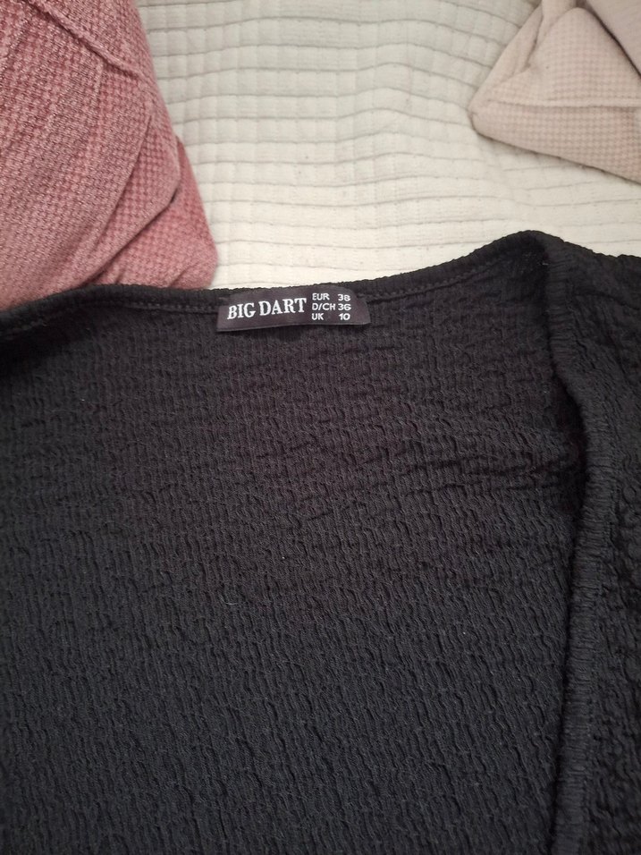 Siyah Örgü Triko  Kazak - Görsel 5