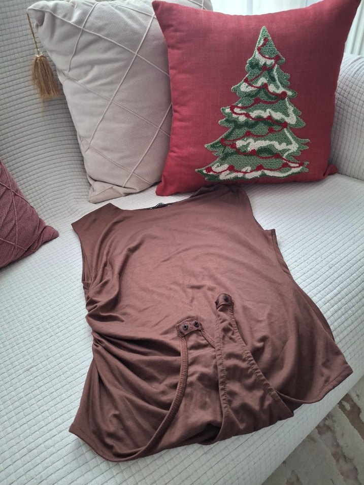 Kahverengi Düz Renk Yumuşak Kumaşlı Yastık Kılıfı - Görsel 4