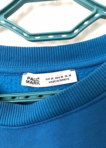 m Beden mavi Renk İçi Polarli Regular/Normal Kalıp Bisiklet Yaka Basic Örme Sweats