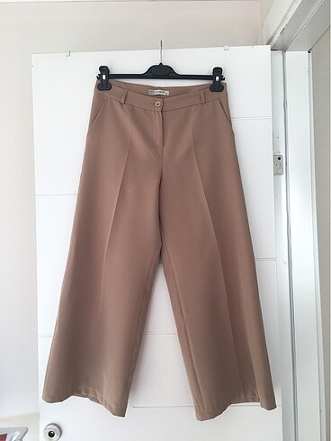 Nurella Bej Bol Paça Pantolon