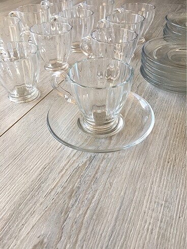  Beden beyaz Renk Paşabahçe Diamond 6 kişilik Kahve fincanı