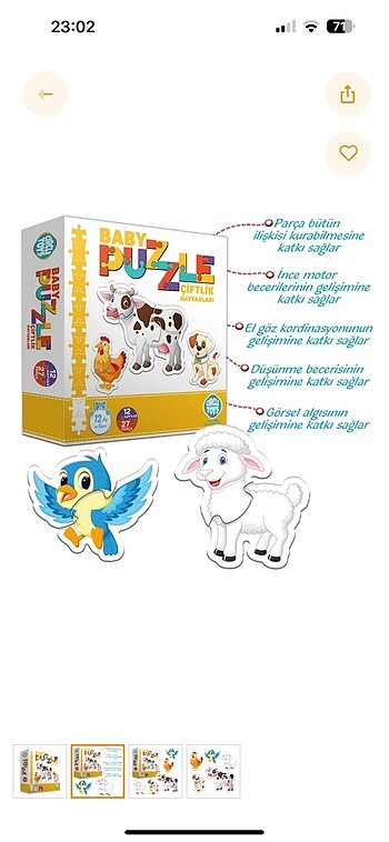  Beden Renk Baby puzzle