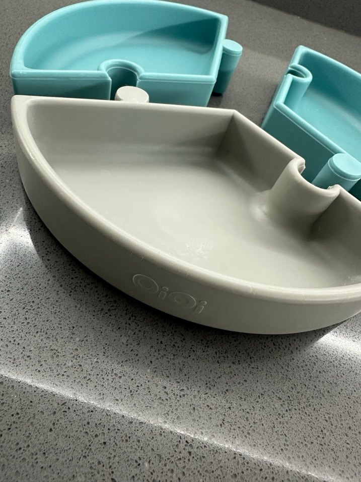 Çocuklar için Bölmeli Tabak Seti - Mavi ve Gri - Görsel 3