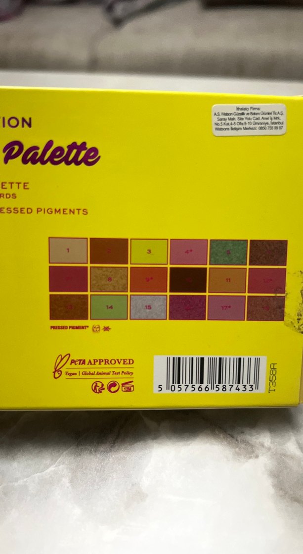 Sarı Ananas Desenli Pastel Göz Farı Paleti - Görsel 3