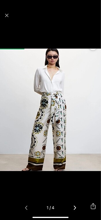 Mango saten pantalon