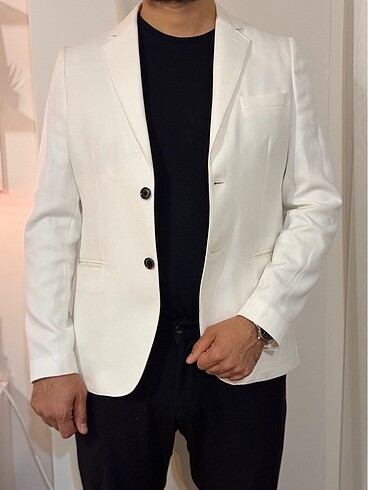 BEYAZ ERKEK CEKET - Görsel 2