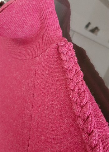 m Beden bordo Renk Bordo Kemerli Tunik