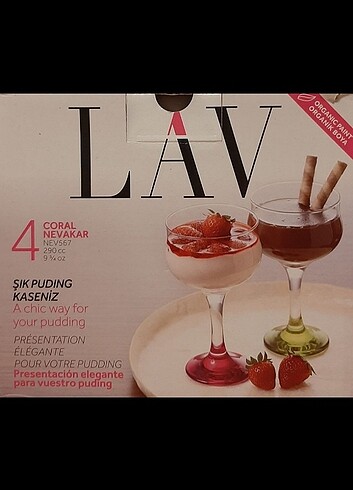 Lav puding kasesi 4 renk