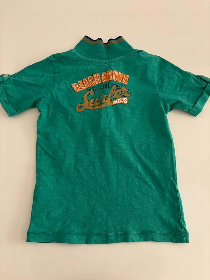 Erkek Çocuk Koyu Yeşil Kısa Kollu Gömlek - Görsel 3