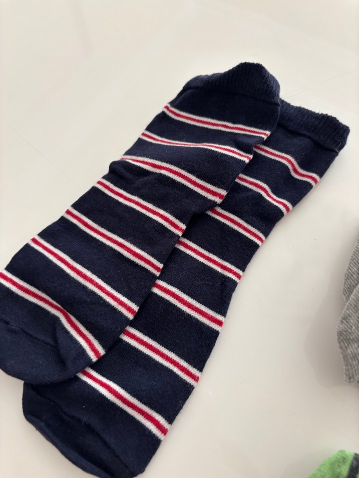 Çocuklar için Renkli Çizgili Çorap Seti - Görsel 3