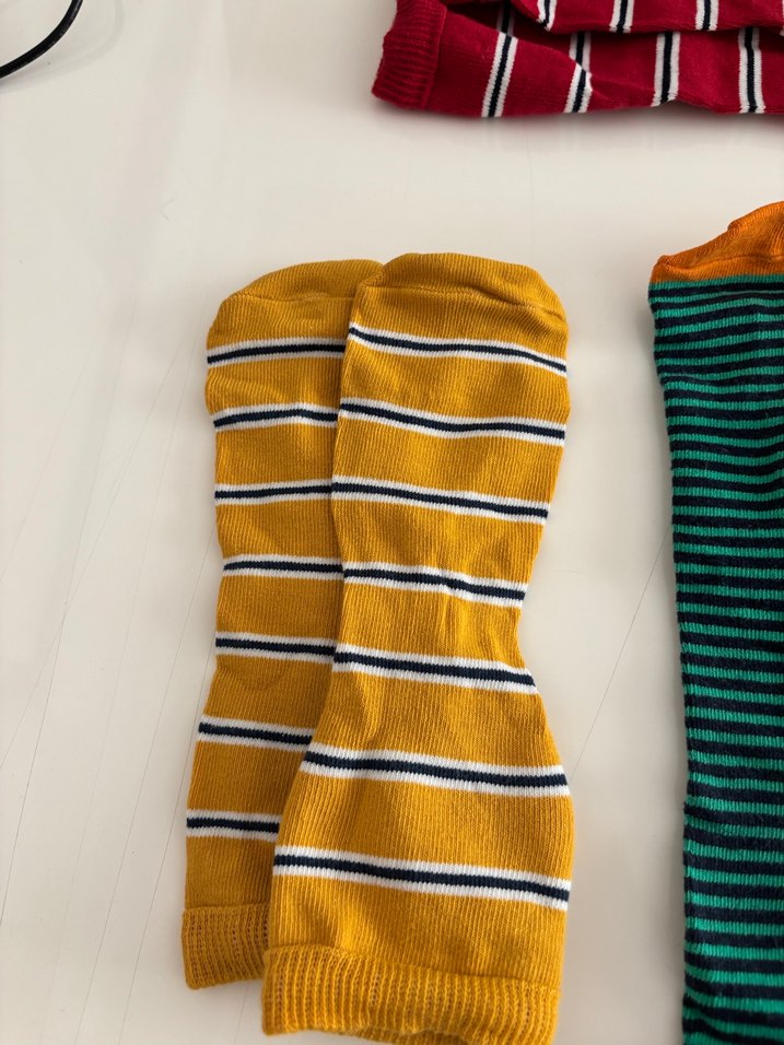 Çocuklar için Renkli Çizgili Çorap Seti - Görsel 4