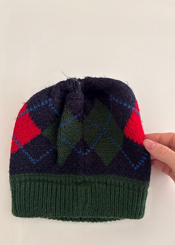 Renkli Örgü erkek çocuk bere - Görsel 2