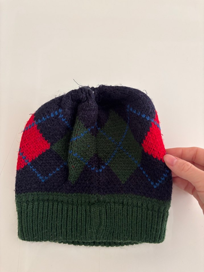 Renkli Örgü erkek çocuk bere - Görsel 2
