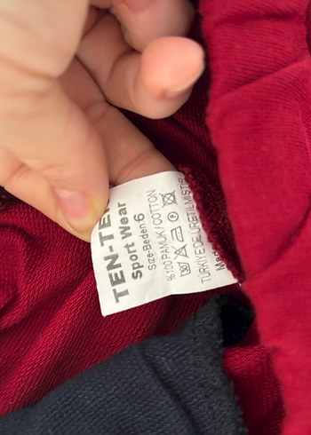 Nakışlı Kemerli Kırmızı Erkek Şort - Görsel 3