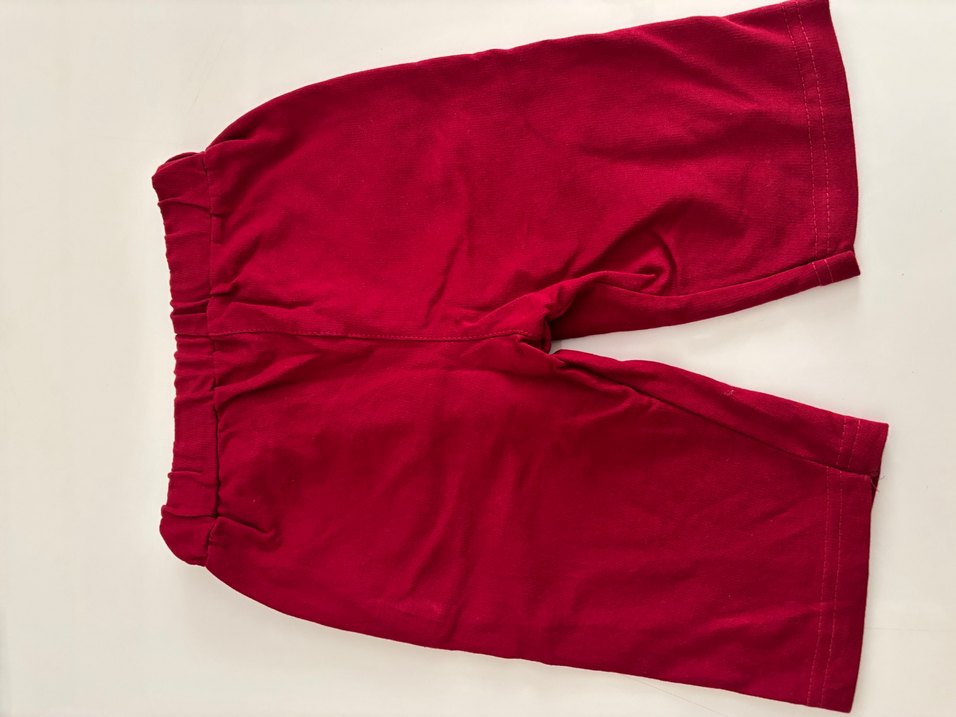 Nakışlı Kemerli Kırmızı Erkek Şort - Görsel 2