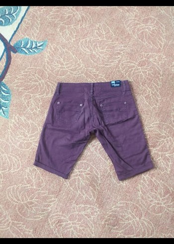 Mor Regular Fit Kadın Bermuda Şort - Görsel 5