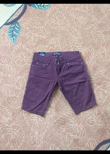 Mor Regular Fit Kadın Bermuda Şort - Görsel 2