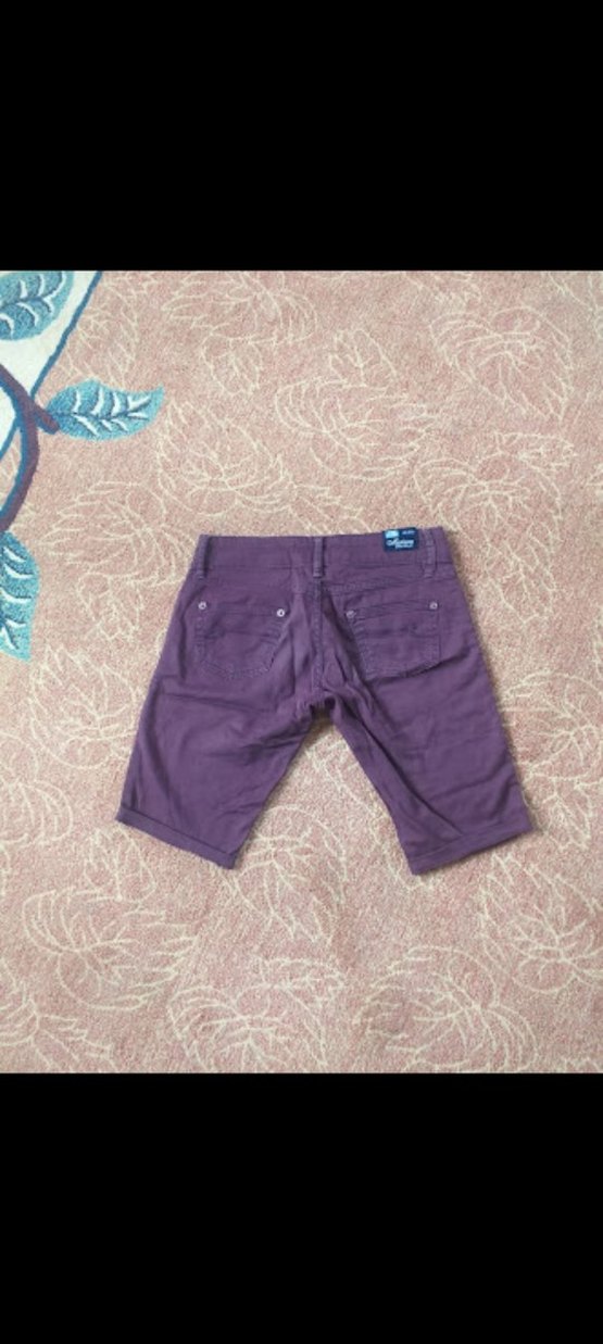 Mor Regular Fit Kadın Bermuda Şort - Görsel 5