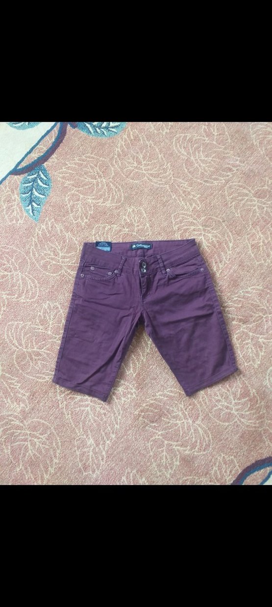 Mor Regular Fit Kadın Bermuda Şort - Görsel 2