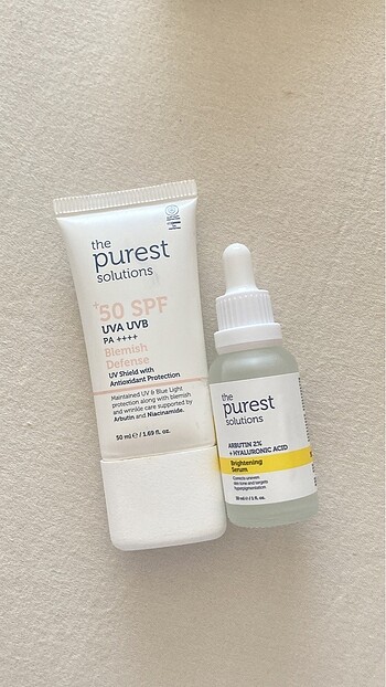 the purest güneş kremi ve serum