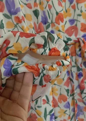 Çiçek Desenli Uzun Kollu Bohem Elbise - Görsel 4