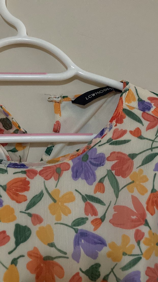 Çiçek Desenli Uzun Kollu Bohem Elbise - Görsel 3