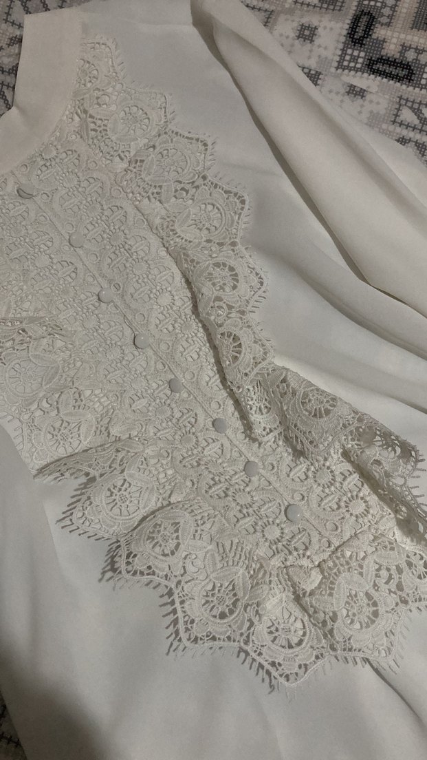 Dantel Detaylı Bohem Uzun Kollu Bluz - Görsel 2