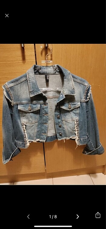 Liu jo denim crop ceket. S beden