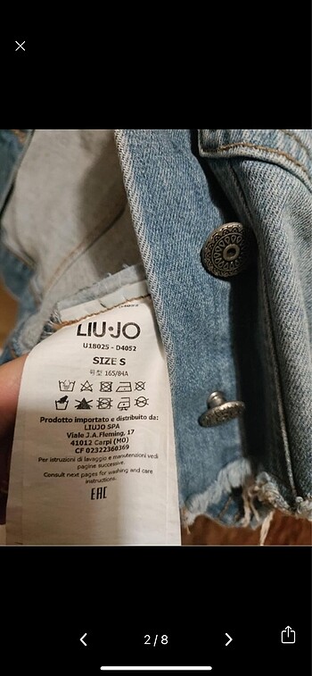 Liu Jo Liu jo denim crop ceket. S beden