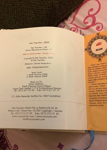 Beden Renk Çocuklar İçin Allah'ın Güzel İsimleri Kitabı