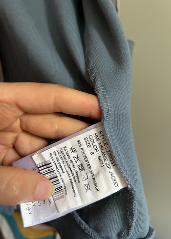 Gri Fermuarlı Uzun Kollu Spor Ceket - Görsel 4