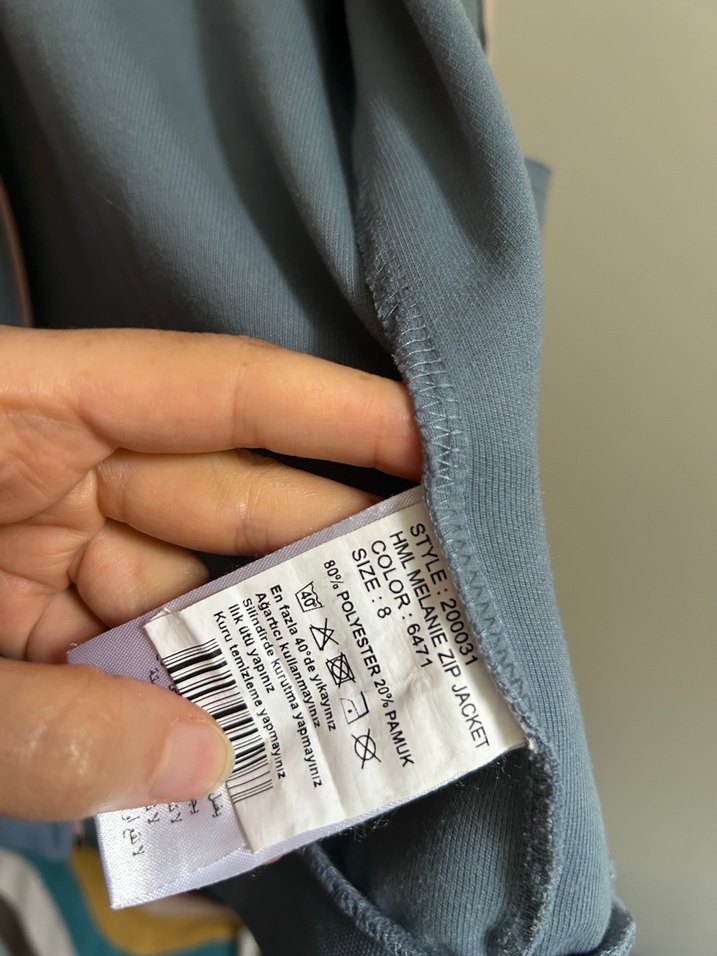 Gri Fermuarlı Uzun Kollu Spor Ceket - Görsel 4