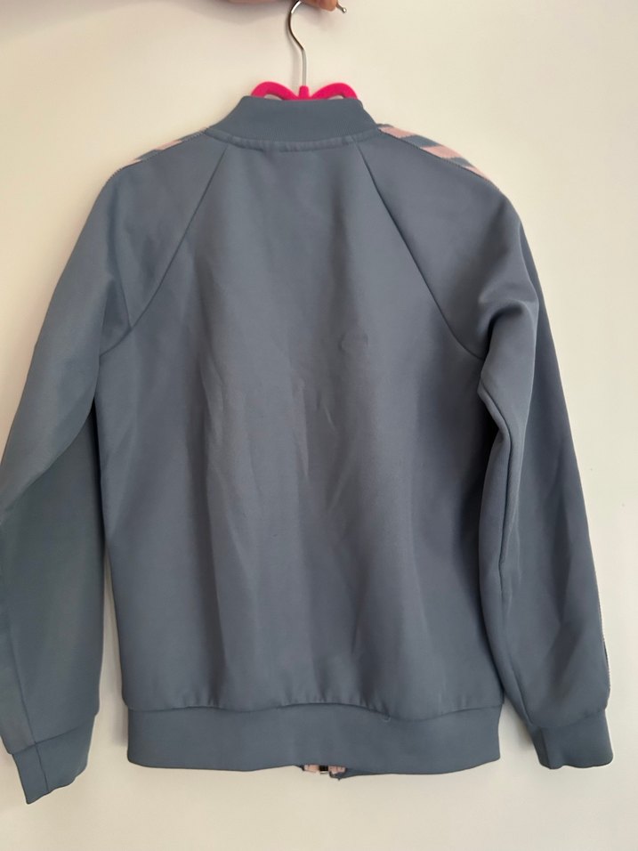 Gri Fermuarlı Uzun Kollu Spor Ceket - Görsel 2