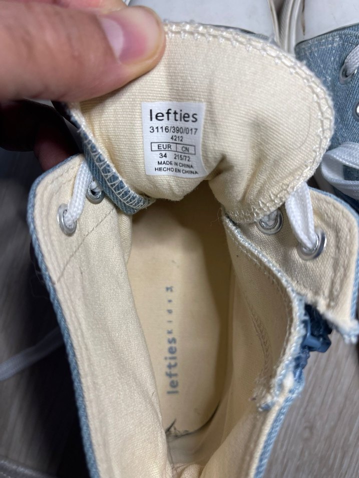 Çocuk Kot Sneakers Fermuarlı - Görsel 3