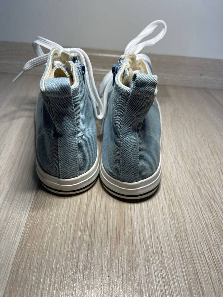 Çocuk Kot Sneakers Fermuarlı - Görsel 2