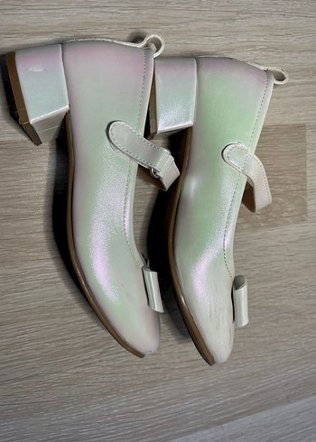 Kız Çocuk Beyaz Fiyonk Detaylı Babet - Görsel 2