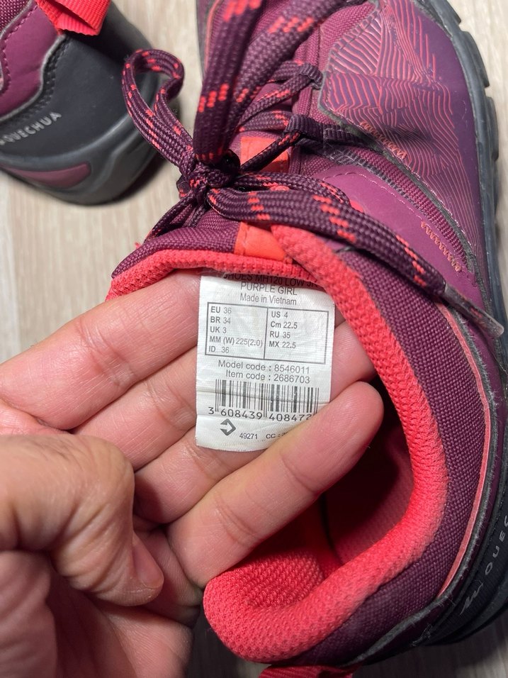 Mor Kadın Spor Ayakkabı Velcro Detaylı - Görsel 5