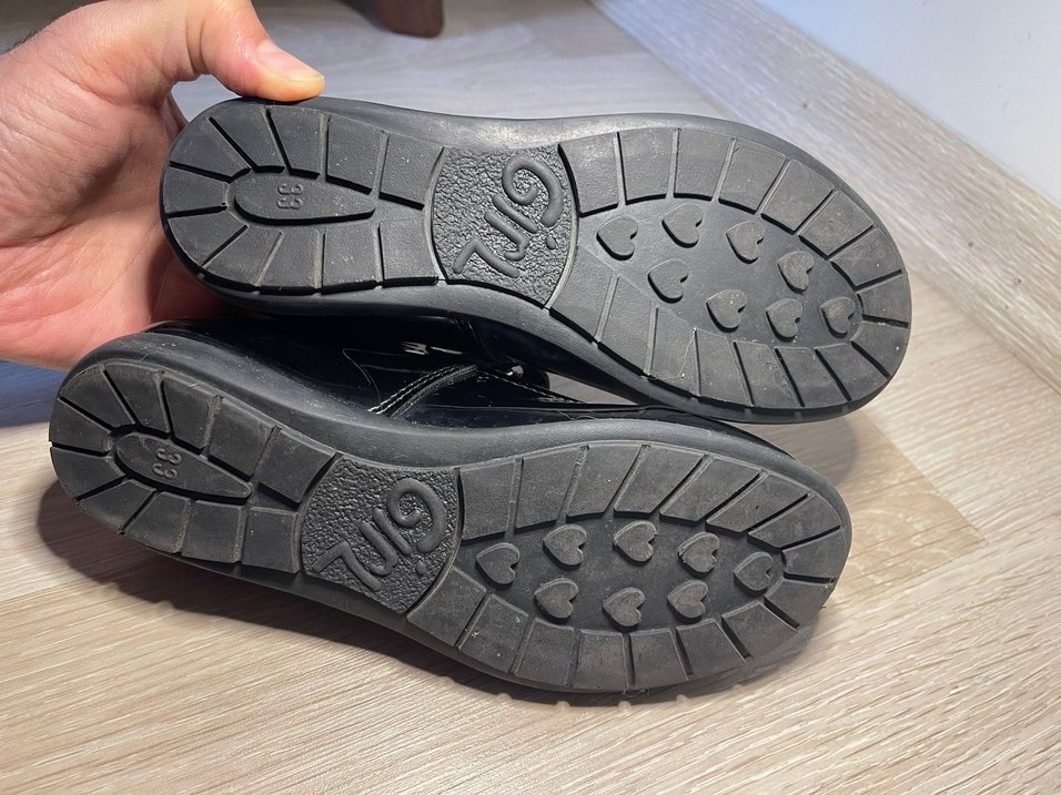 Kız Çocuk Siyah Tokalı Babet Ayakkabı - Görsel 3