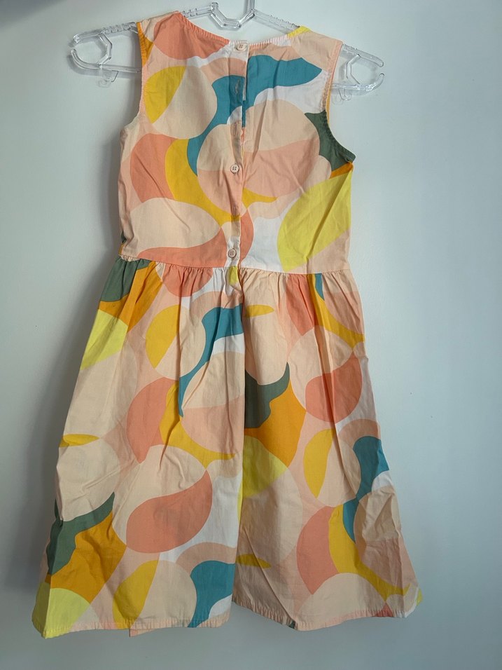Kız Çocuk Çok Renkli Pilili Elbise - Görsel 2