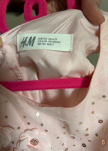 Kız Çocuk Pembe Payetli Nakışlı Elbise - Görsel 3