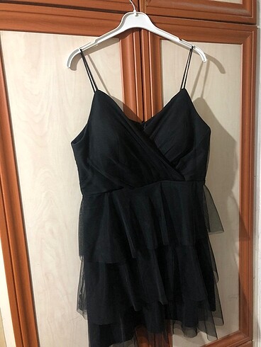 Siyah Kısa abiye elbise mezuniyet elbisesi mini