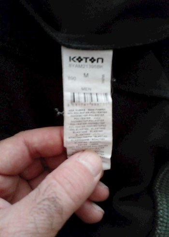 Beden haki Renk Koton Erkek Gri Spor Rozet