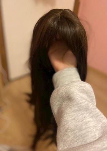 Kore tarzı perçemli peruk - Görsel 2