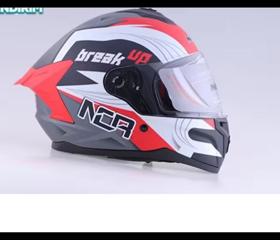 NCR KIRMIZI SİYAH MAT KASK L BEDEN SIFIR - Görsel 2