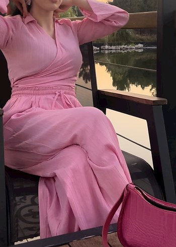 Pembe Uzun V Yaka Kadın takım